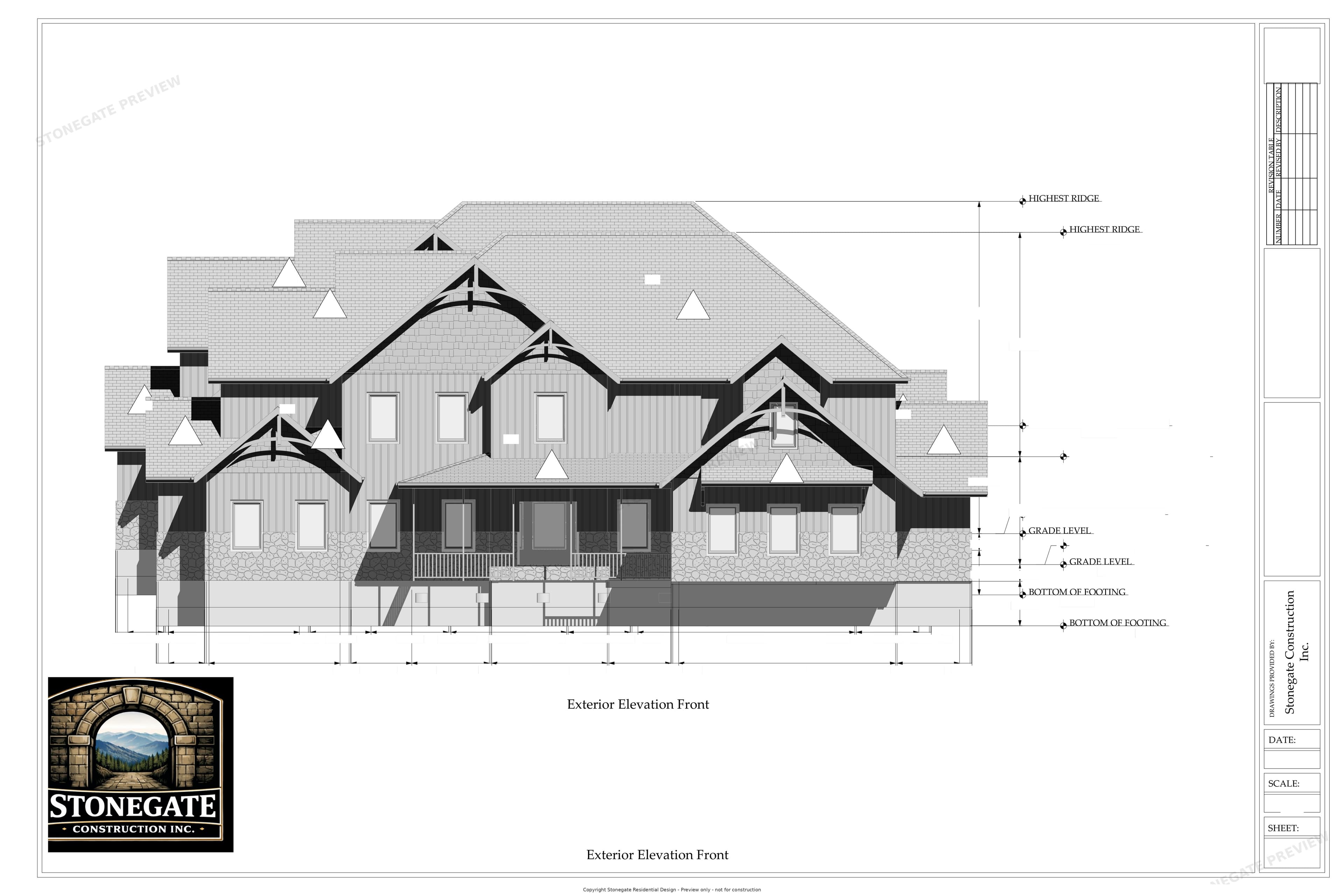 Country Craftsman front elevation preview